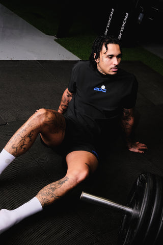 EBC PERFORMANCE T-SHIRT BLACK/ROYAL BLUE