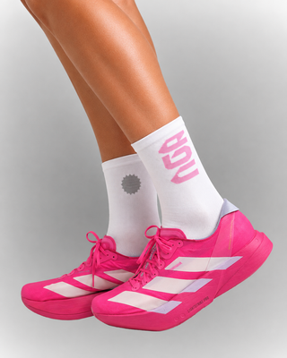 PERFORMANCE CREW SOCKS WHITE/PINK