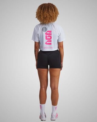 PERFORMANCE CORE CROPPED T-SHIRT WHITE/PINK