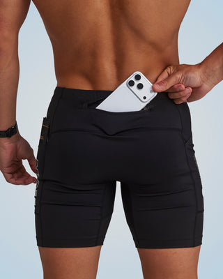 PERFORMANCE EVOLUTION HALF TIGHTS 7" BLACK/CHROME CIRCUIT