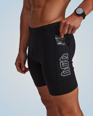 PERFORMANCE EVOLUTION HALF TIGHTS 7" BLACK/CHROME CIRCUIT