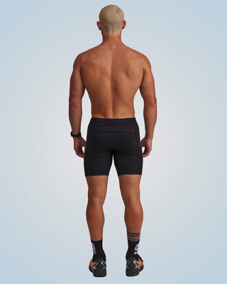 PERFORMANCE EVOLUTION HALF TIGHTS 7" BLACK/ORANGE CIRCUIT