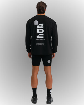 PERFORMANCE CORE LONG SLEEVE BLACK/WHITE