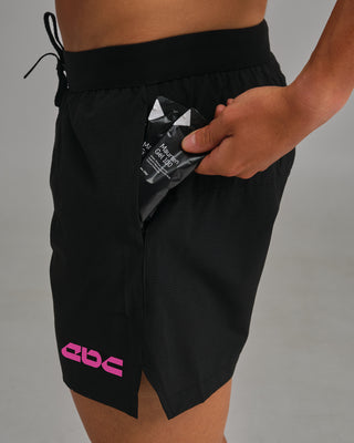 PERFORMANCE SHORT 5" BLACK/PINK