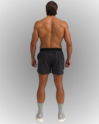 PERFORMANCE SHORT 5 INCH GREY/GREEN
