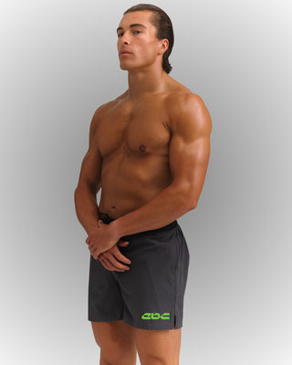 PERFORMANCE SHORT 5 INCH GREY/GREEN