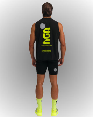 PERFORMANCE CORE TANK BLACK/NEON GREEN