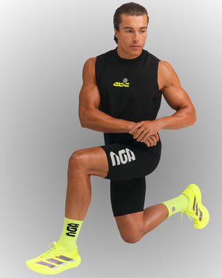 PERFORMANCE CORE TANK BLACK/NEON GREEN