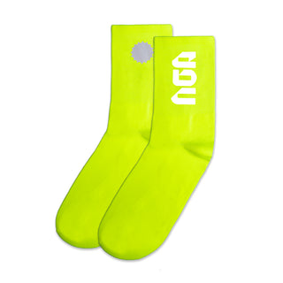 EBC PERFORMANCE CREW SOCKS NEON GREEN/WHITE