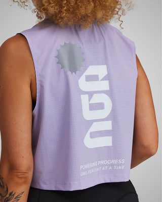 PERFORMANCE CORE CROP TANK LILAC
