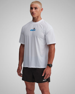 PERFORMANCE CORE T-SHIRT WHITE/ROYAL BLUE