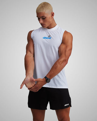 PERFORMANCE CORE TANK WHITE/ROYAL BLUE