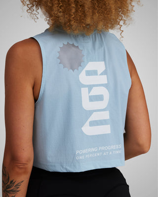 PERFORMANCE CORE CROP TANK BLUE DUSK