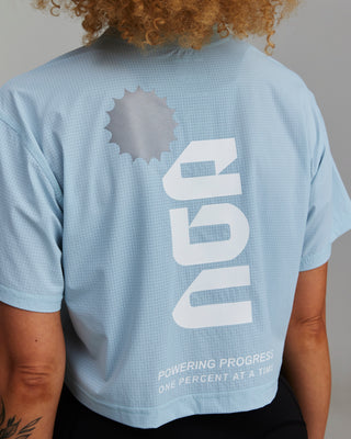 PERFORMANCE CORE CROPPED T-SHIRT BLUE DUSK