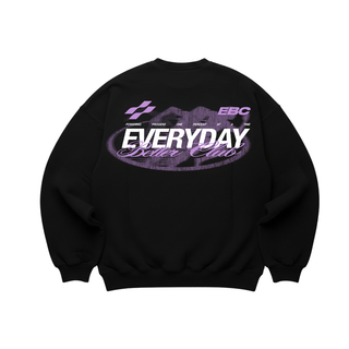 EBC COTTON FLEECE CREWNECK BLACK/PURPLE