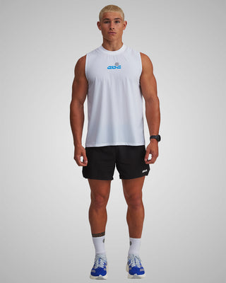 PERFORMANCE CORE TANK WHITE/ROYAL BLUE
