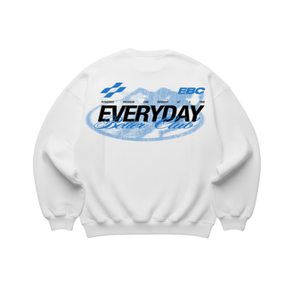 EBC COTTON FLEECE CREWNECK WHITE/BLUE