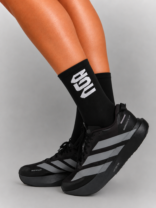 PERFORMANCE CREW SOCKS BLACK/WHITE