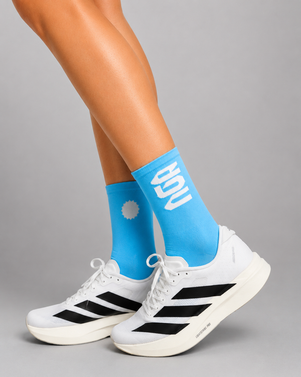 PERFORMANCE CREW SOCKS SKY BLUE/WHITE