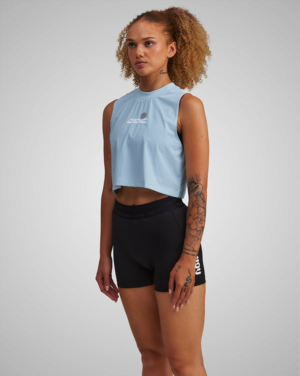 PERFORMANCE CORE CROP TANK BLUE DUSK