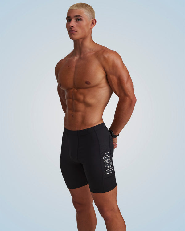 PERFORMANCE EVOLUTION HALF TIGHTS 7" BLACK/CHROME CIRCUIT
