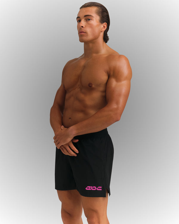 PERFORMANCE SHORT 5" BLACK/PINK