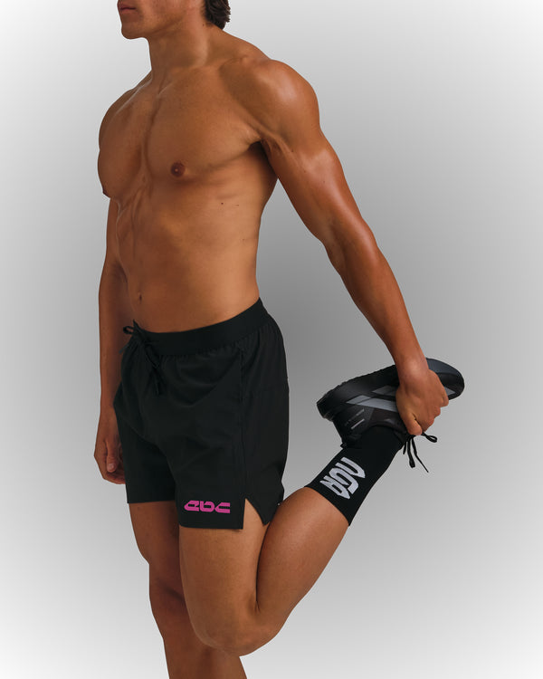 PERFORMANCE SHORT 5" BLACK/PINK