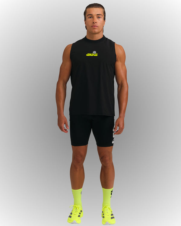 PERFORMANCE CORE TANK BLACK/NEON GREEN