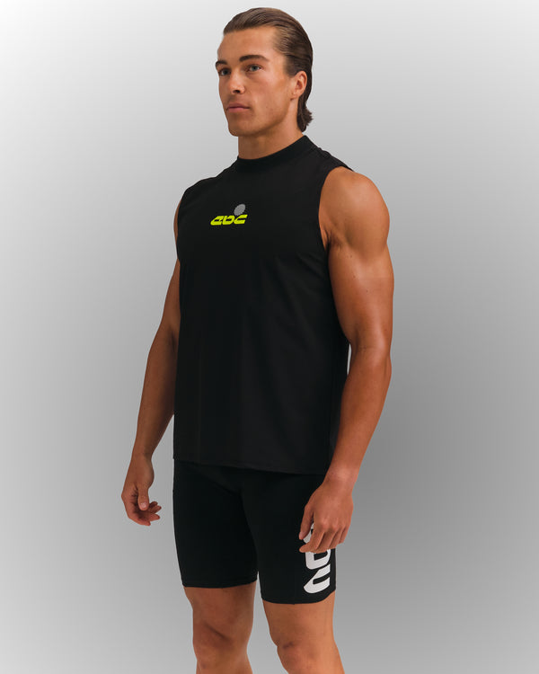 PERFORMANCE CORE TANK BLACK/NEON GREEN