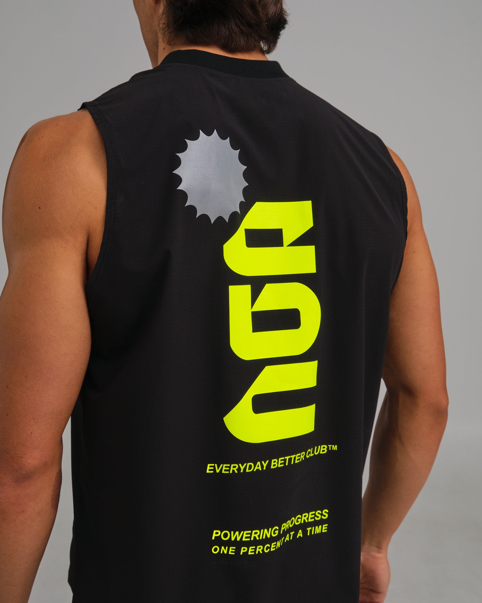 PERFORMANCE CORE TANK BLACK/NEON GREEN - Everyday Better Club