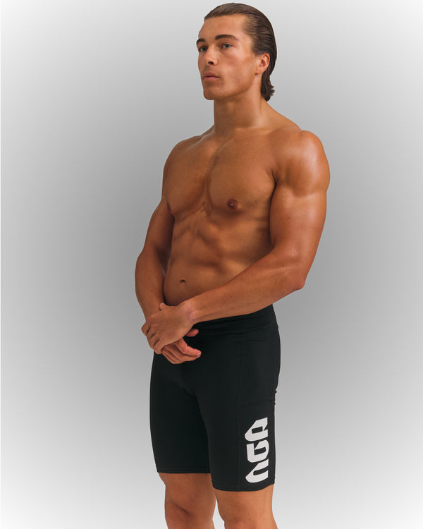 PERFORMANCE HALF TIGHT BLACK/WHITE