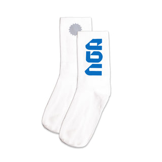 EBC PERFORMANCE CREW SOCKS WHITE/ROYAL BLUE