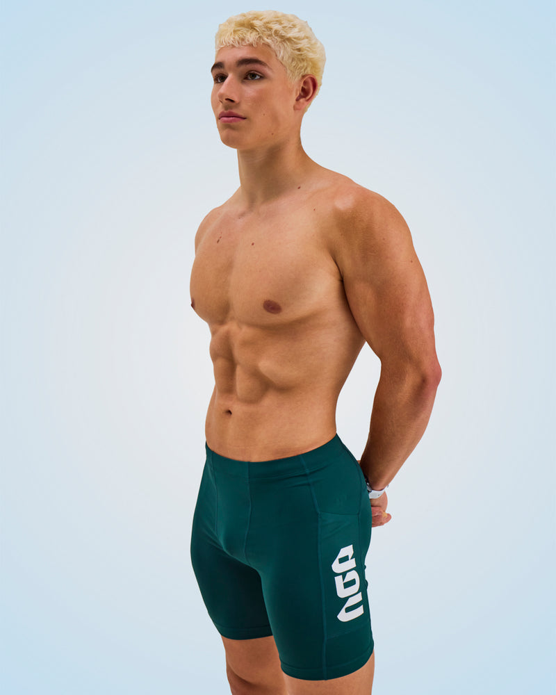 PERFORMANCE EVOLUTION HALF TIGHTS 7" ALPINE GREEN