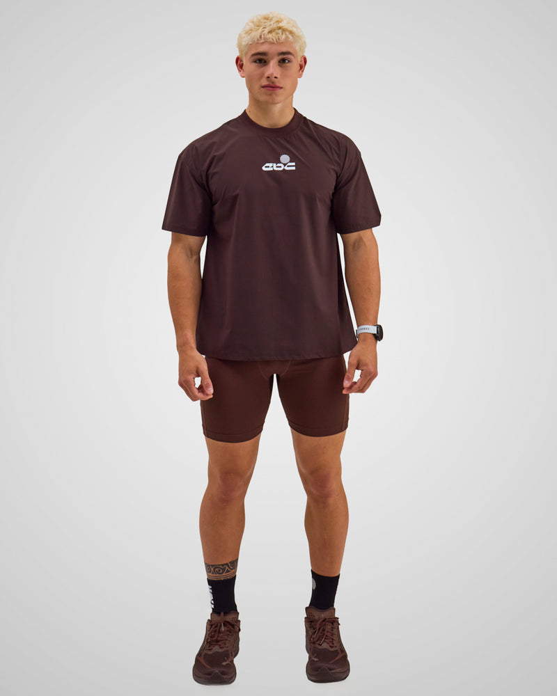 PERFORMANCE CORE T-SHIRT DARK BROWN
