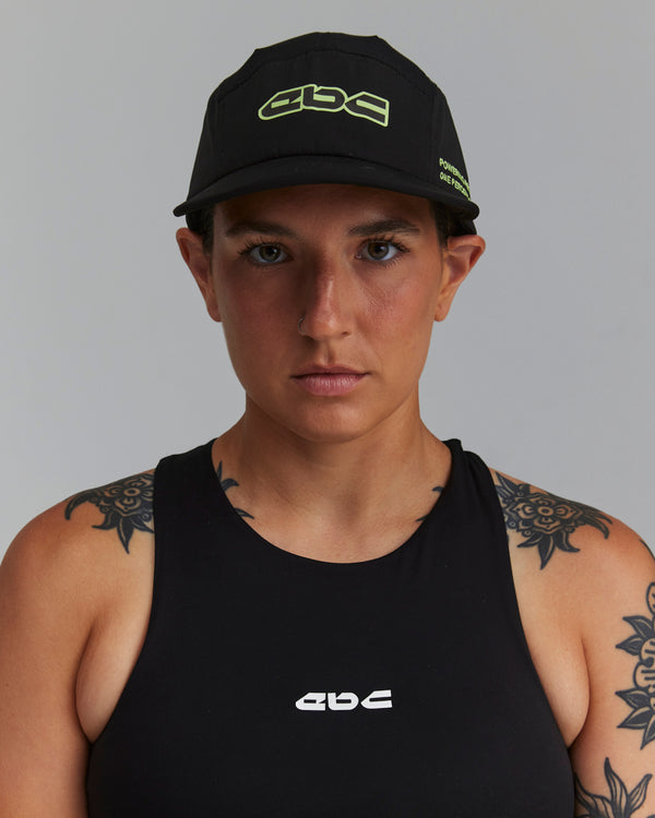 PERFORMANCE 5-PANEL ENDURANCE CAP BLACK/NEON GREEN CIRCUIT