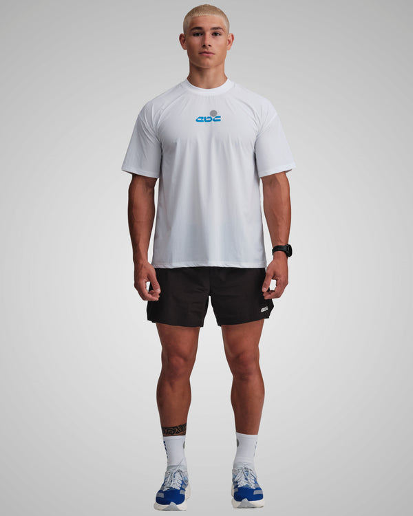 PERFORMANCE CORE T-SHIRT WHITE/ROYAL BLUE