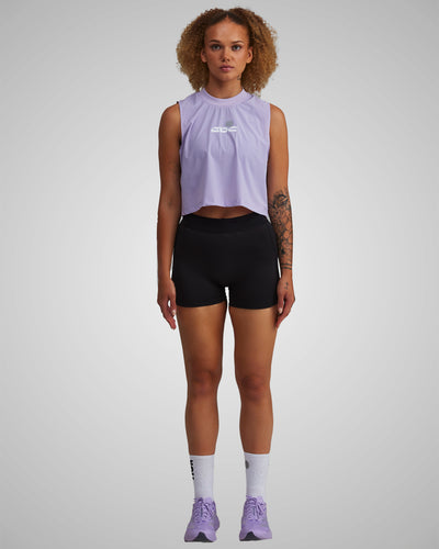 PERFORMANCE CORE CROP TANK LILAC